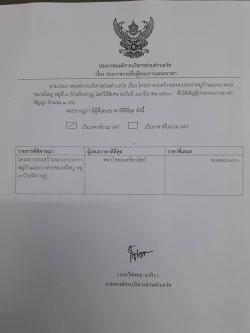 ประกาศรายชื่อผู้ชนะการเสนอราคาโครงการก่อสร้างระบบประปาหมู่บ้านแบบบาดาลขนาดใหญ่ หมู่ที่ 3
